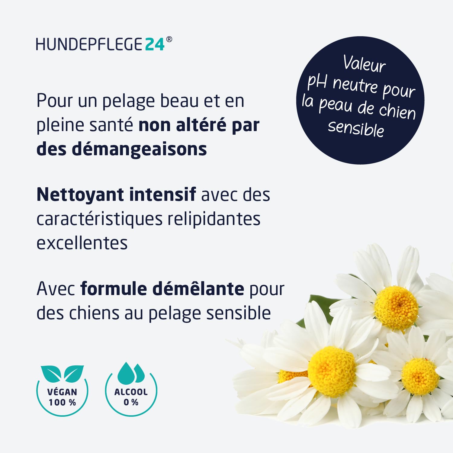 Shampooing Chien Antidémangeaison 500ml - Aide Contre Les démangeaisons, acariens, puces & infections fongiques - Shampooing Naturel pour Chien + Nettoyage et Soin antibactérien