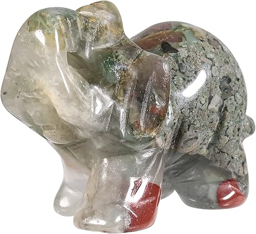 Miniatura 7 de SUNYIK Figura de elefante en piedra tallada Amuleto Cuarzo rosa 1-cuarzo rosa  15