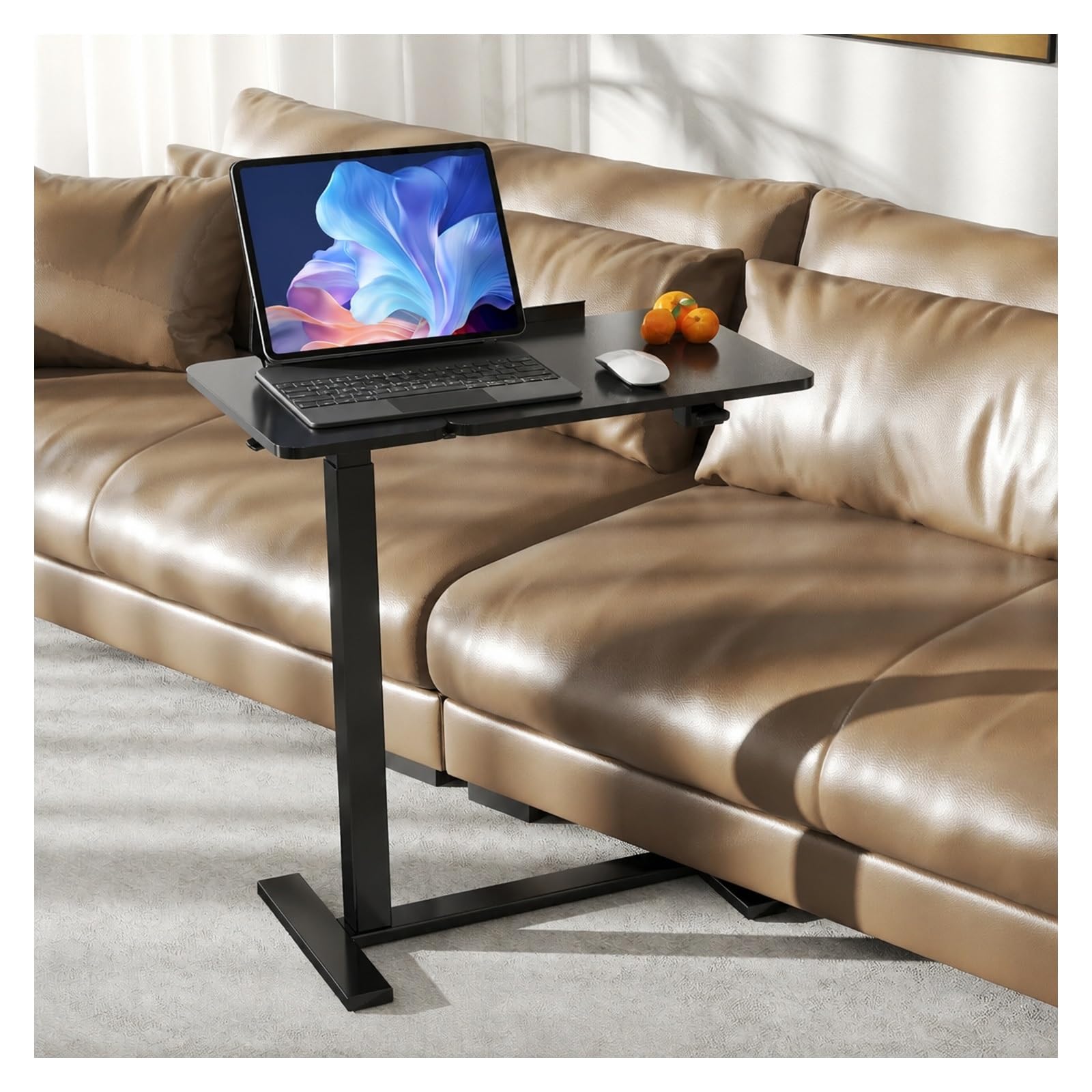 Mesa Plegable, Escritorio Plegable Junto A La Cama con Ruedas, Parte Superior Inclinable,para Acampar