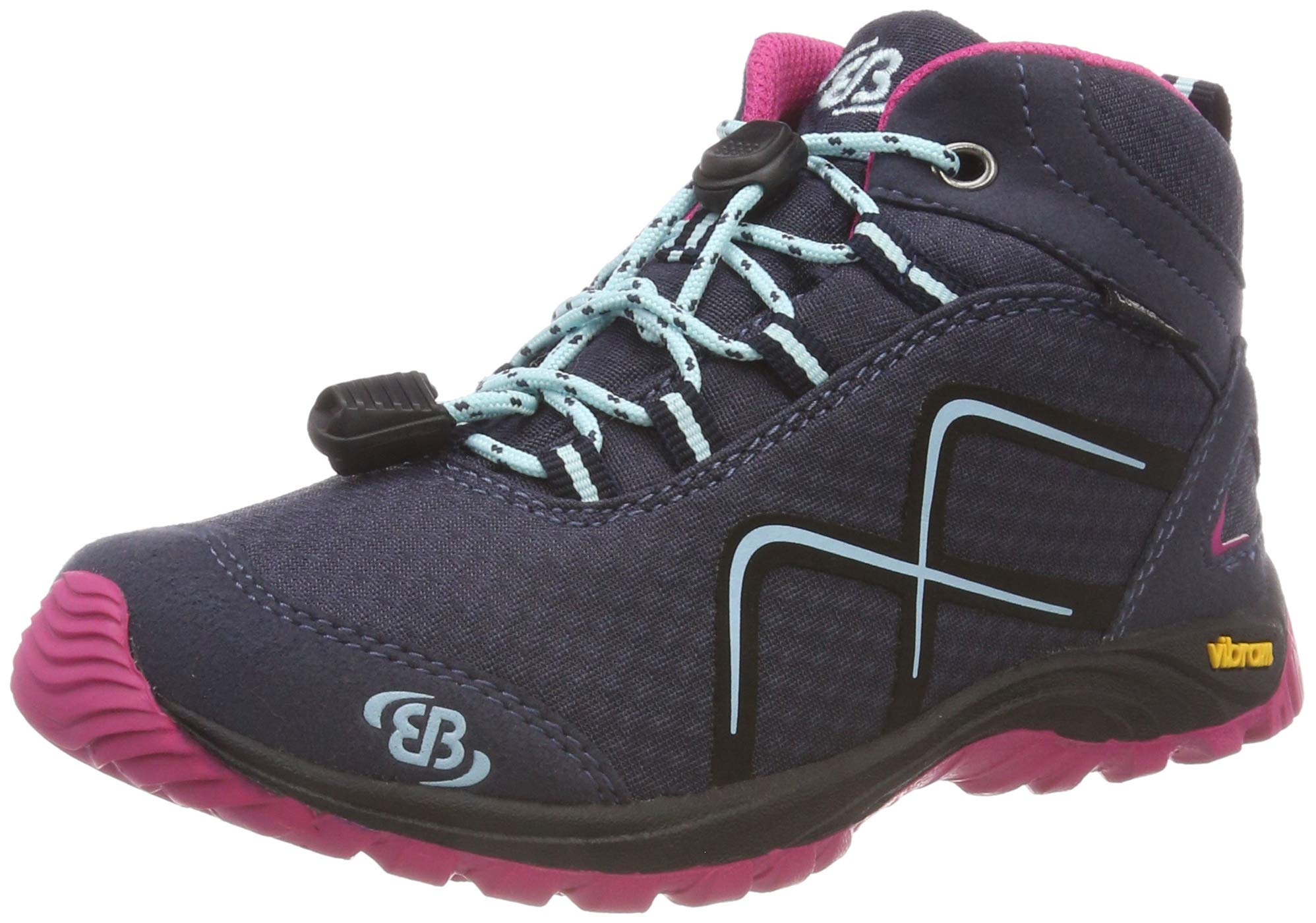 Brütting Guide High Unisex Kinder Trekking- & Wanderstiefel, Marine Pink Türkis, 40 EU