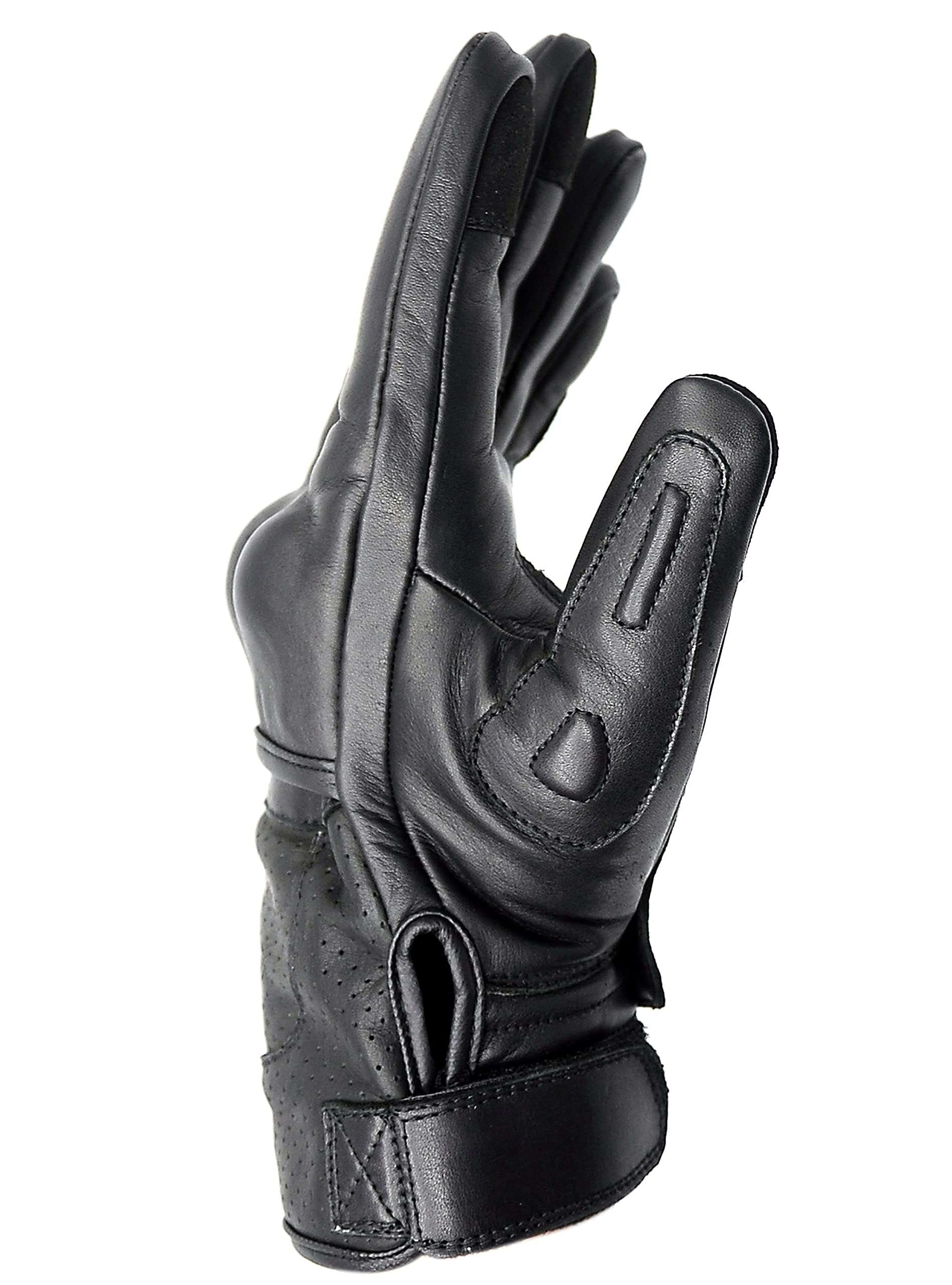 Gants de moto en cuir de qualité supérieure pour écran tactile - Gants de course pour homme