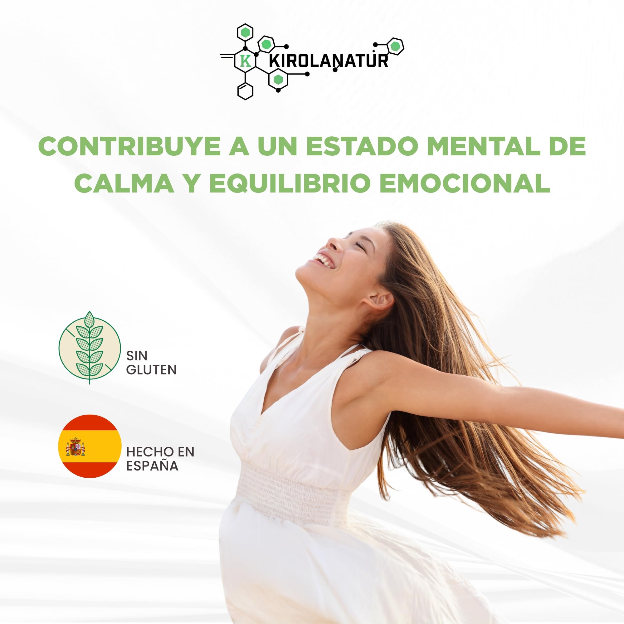 Ashwagandha con Vitamina C y Zinc - Antiestrés Natural, Energía y Equilibrio Emocional - Sueño Reparador y Refuerzo del Sistema Inmunitario - 180 Cápsulas Sin Gluten | KIROLANATUR