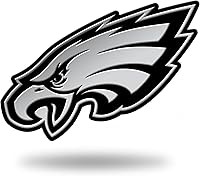 Rico Industries NFL Molded Chrome Auto Emblem 3D Sticker - Weatherproof Team Logo Decal, Made in USA