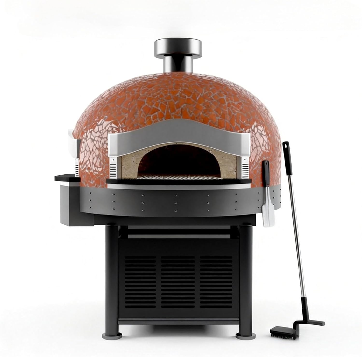 Wood Pellet Pizza Oven Outdoor Portable with Pizza Stone, Suitable for Backyard Camping Outdoor Cooking, High Temp & Easy To Assemble