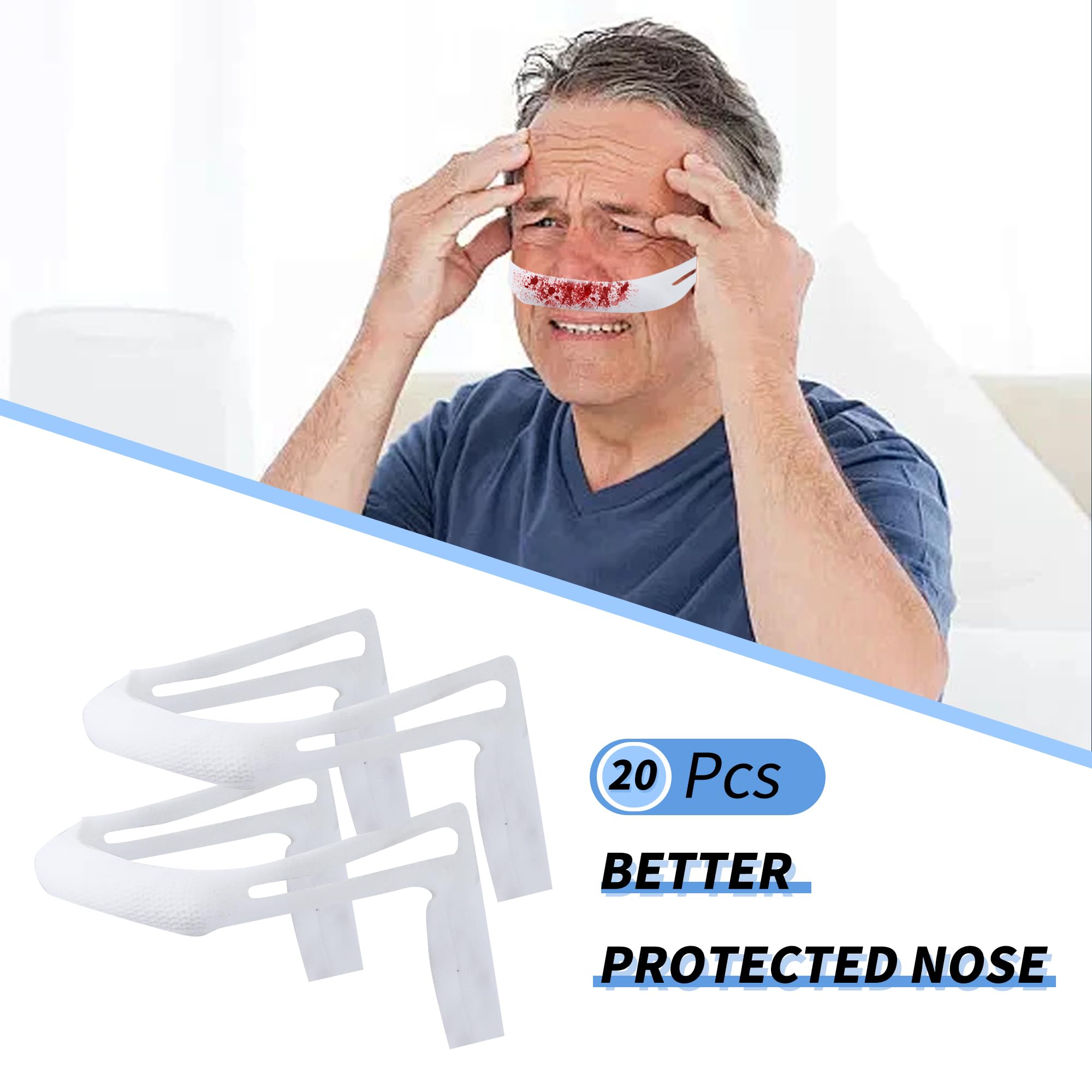 20pcs Elastic Nose Bandage for Septoplasty Recovery, White — Amazon image 2