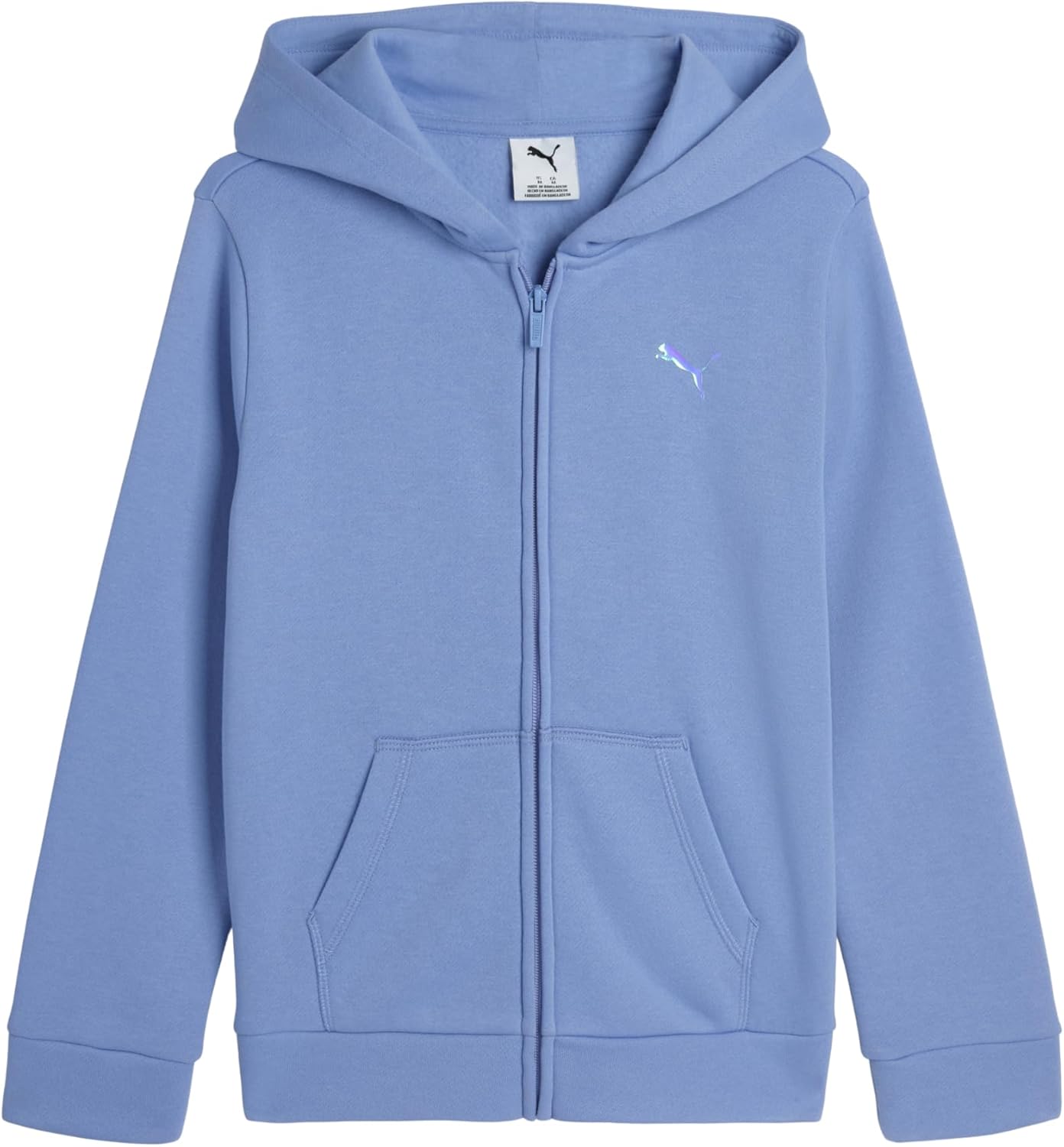 PUMA Girls' Core Logo Zip Up Hoodie