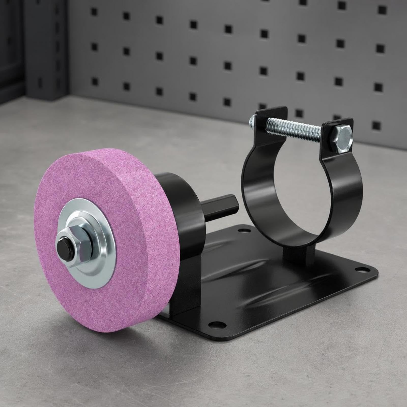 Electric Drill Converter Grinder Base Stand for Metal Polishing, Grinding, and Rust Removal - Tool Accessory Fixed Stand + Chromium Corundum Grinding Wheel-image-20