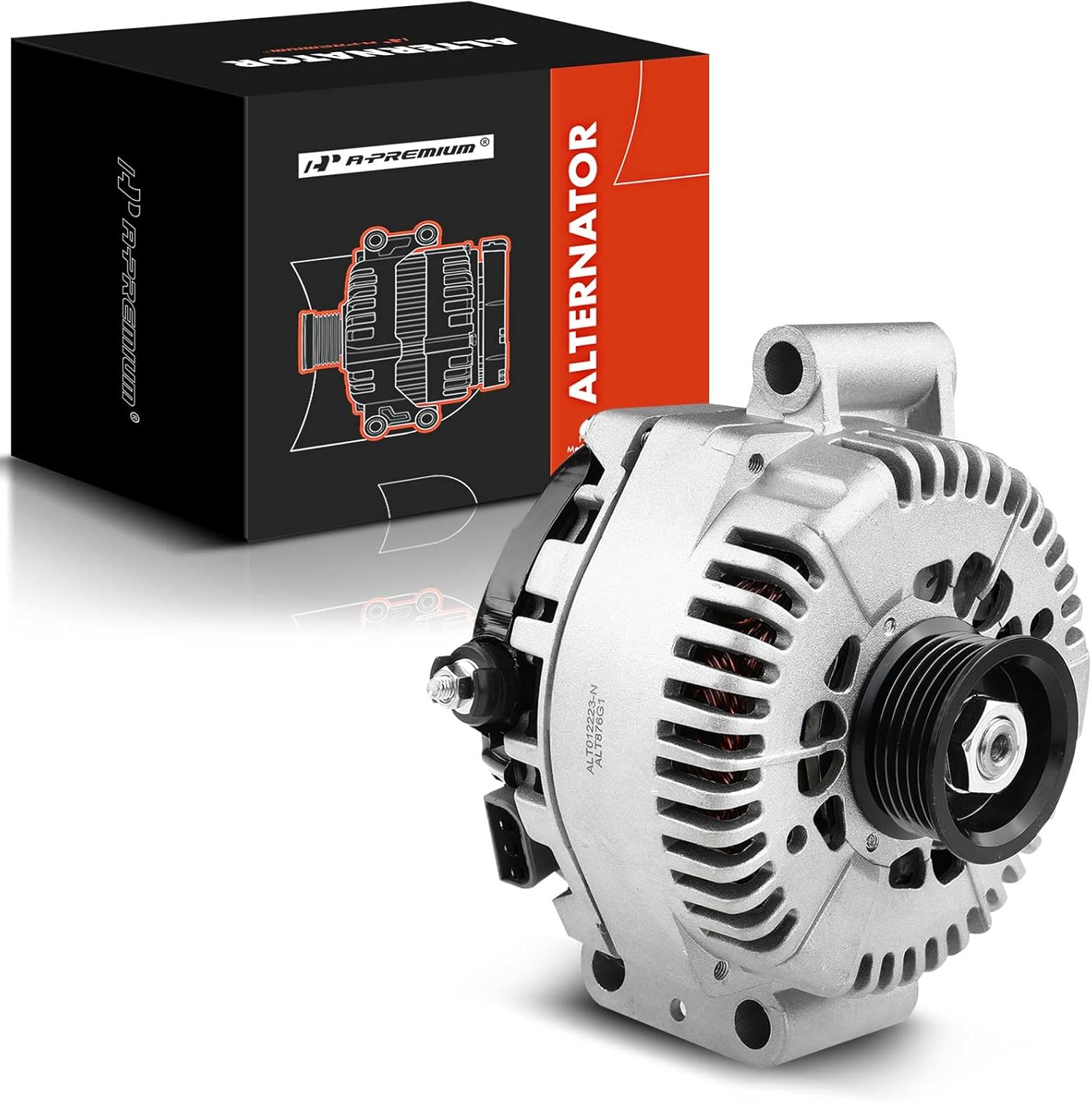 A-Premium Alternator Compatible with Ford Explorer 2002-2004, Explorer Sport Trac 2001-2004 & Mercury Mountaineer 2001-2004, V6 4.0L, 130Amp 12Volt CW 6-Groove Pulley, Replace# AFD0045, 40014064