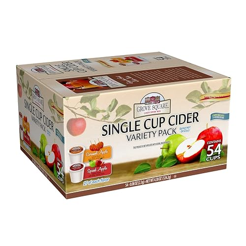 Grove Square Cider Pods, Variety Pack, Single Serve (Pack of 54) (Packaging May Vary) - Variety Pack, 54 Ct.