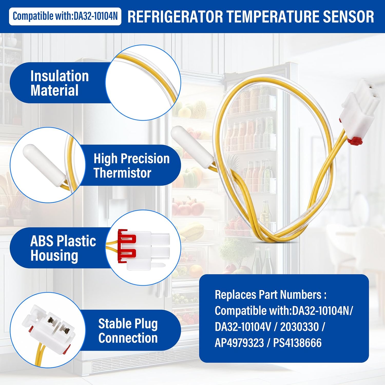 Compatible with Samsung Refrigerator DA31-00287B DC12V Evaporator Fan Motor