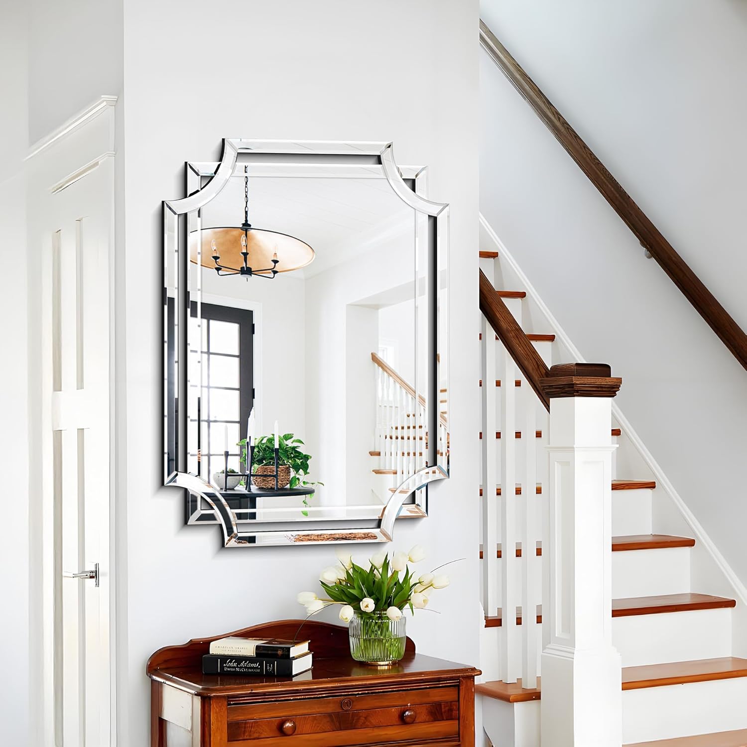 Chende 36"x47" Large Mirror for Wall, Elegant Rectangular Decorative Mirror with Glass Beveled Frame for Bathroom Living Room Dining Room Bedroom Entrance Farmhouse Fireplace