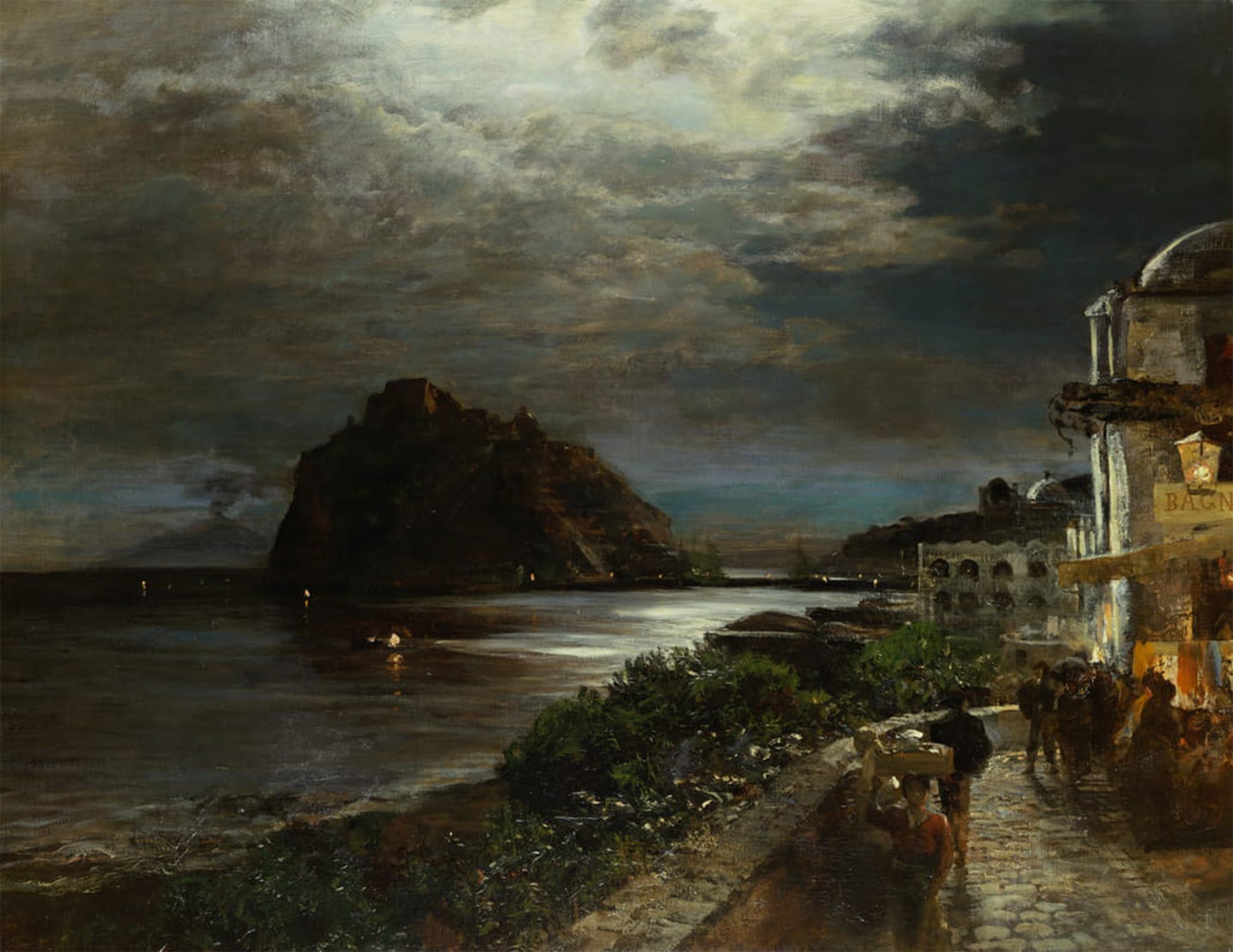 Cuadro en lienzo de Ischia para transformar tu salón con arte clásico de 60x90cm 5