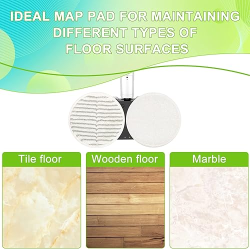 Miniatura 4 de 2124 Almohadillas de repuesto para trapeador Bissell Spinwave Spinwave, 2 almohadillas de limpieza y 4 almohadillas suaves compatibles con Bisell