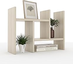 Creative Qube Engineered Wood Aesthetic Multi Level Versa Stand- 30x45x35 CM | Moisture Resistant, Sturdy Stepped Storage Shelf, Display Stand for Books, Decoration, Hall, Office, Study- Moldau Acacia