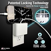 Vista 2 de Permaplug Bloqueo del cargador: sistema de bloqueo de cargador de teléfono antirrobo y a prueba de tirones para Apple iPhone