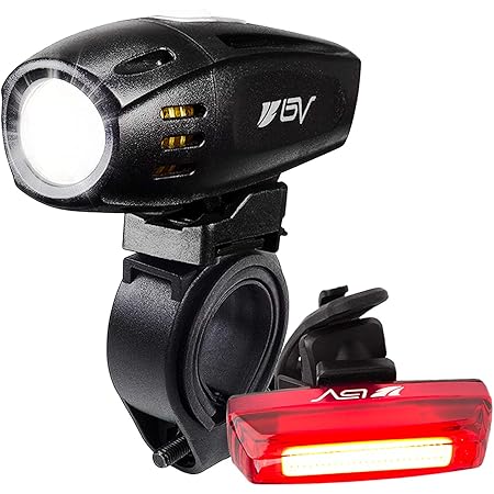 Amazon Bv ビーブイ 自転車ライト 高輝度 Led Usb充電式 防水仕様 充電式テールライト付き ライトセット Bv ヘッド ライト