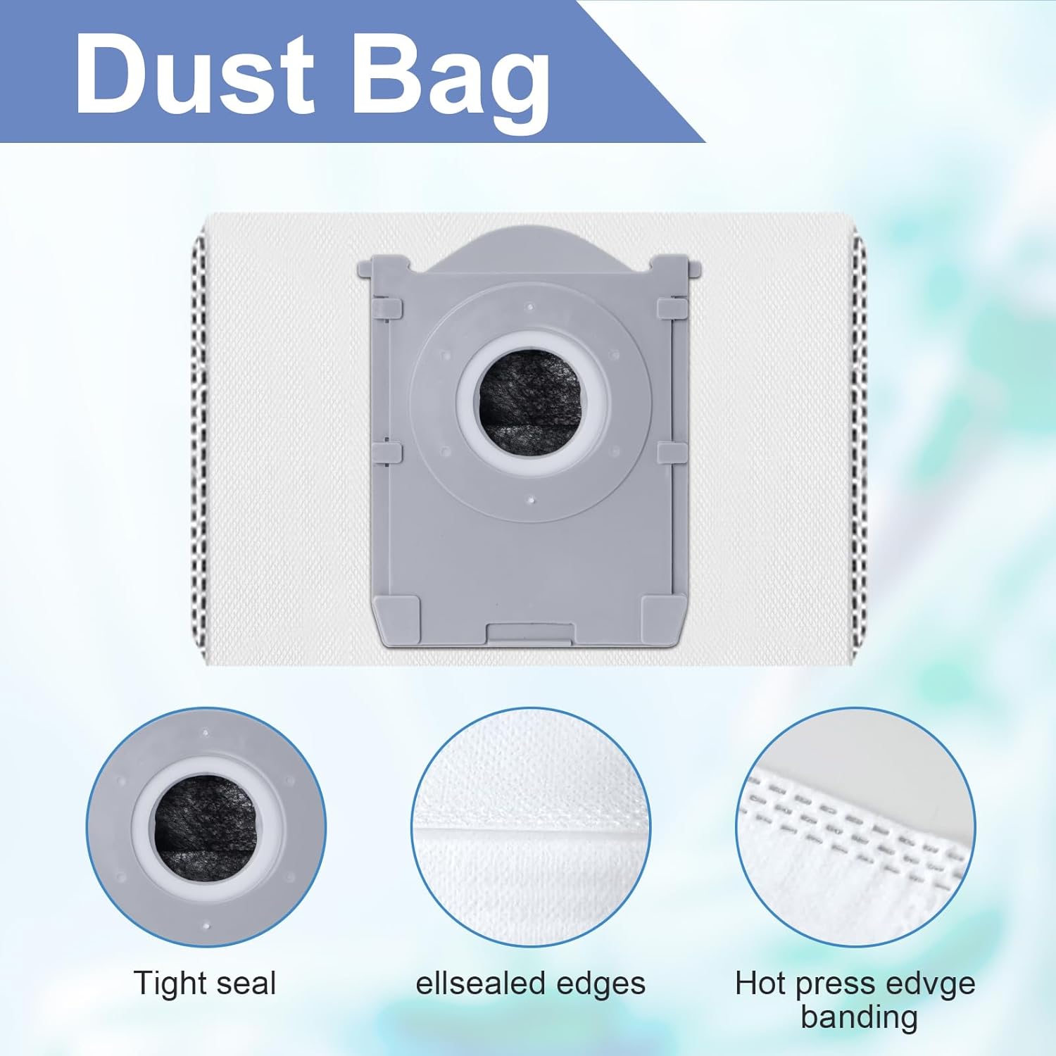 Accessories Kit for DEEBOT T50 MAX PRO Omni / T50 PRO Omni Robot Vacuum Replacement Parts, 1 Main Brush, 2 Filters, 6 Mop Pads, 4 Dust Bag, 6 Side Brushes, 1 Cleaning Brush