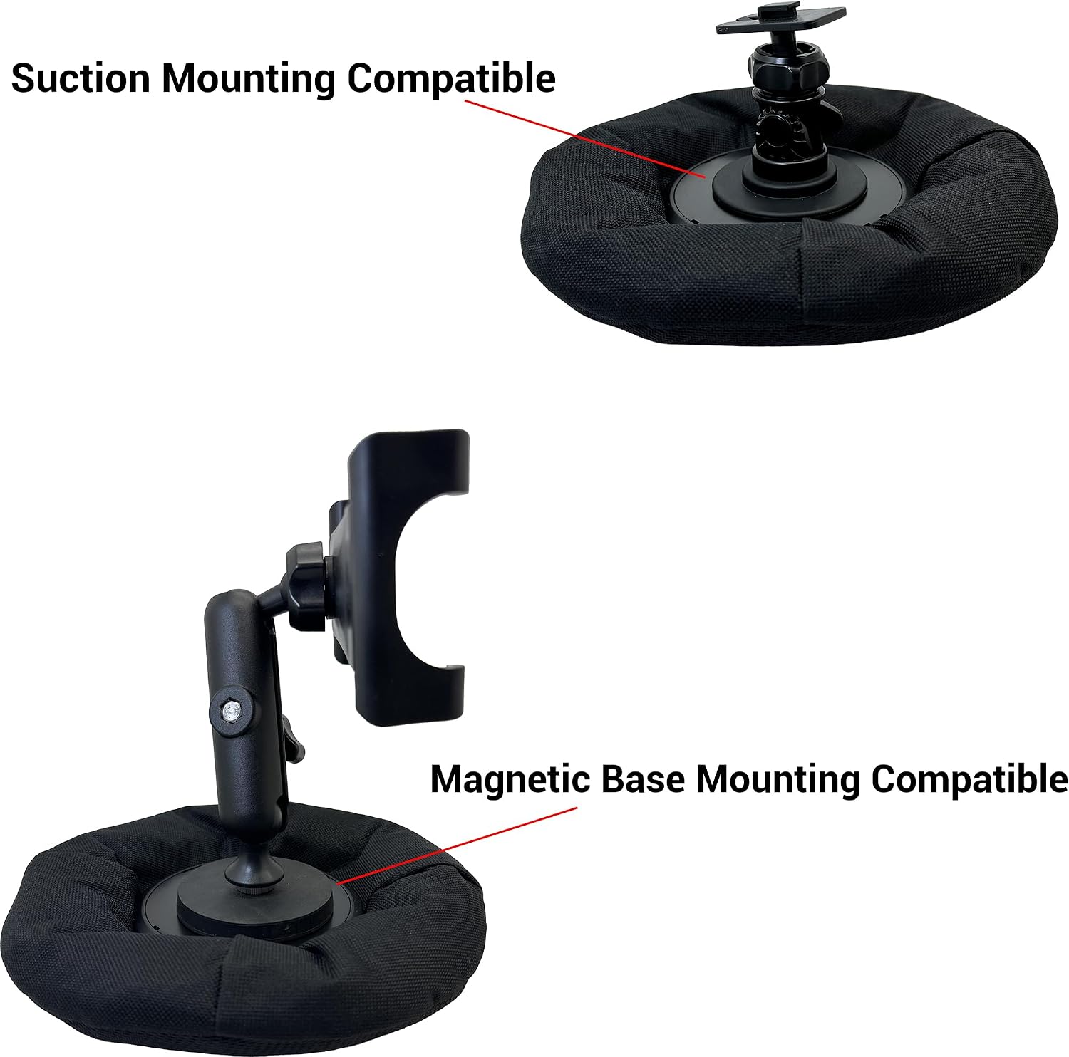 Mag Plate Series Universal NonSkip Heavy Weight Dashboard Friction Mat Mount w/Flat Metal Plate Center compatible with Suction Cup & Magnet base Holders up to 3.5 inches wide (Weights 2.25LB) image 4