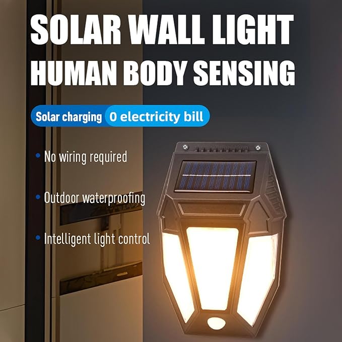 Wcybym Garden Solar Lights | Solar Wall Lights | Solar Lights Outdoor | Solar Deck Lights | Led Outdoor Wall Lamp | Garden 3 Modes Led Wall Lamp For Outdoor Yard Landscape photo 3