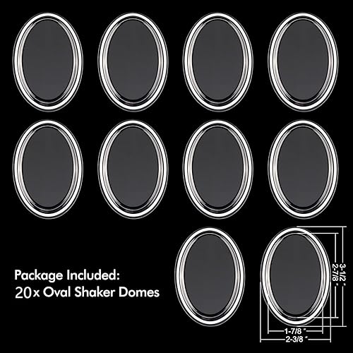 Miniatura 2 de BAOFALI 20 unidades de tamaño de coctelera dimensional elipse de 1-78 x 2-78 pulgadas de diámetro para tarjetas de fabricación de tarjetas,