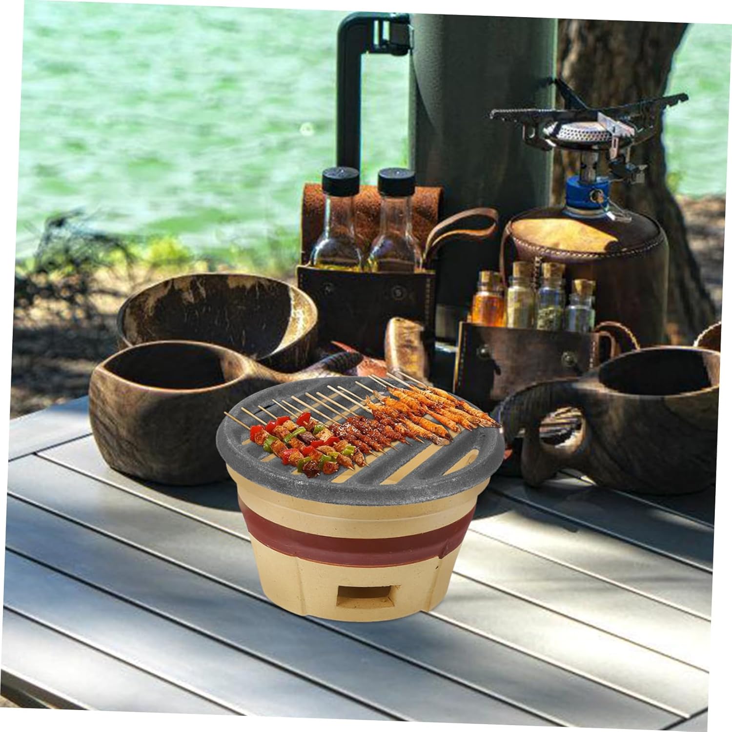 Iron Fire Grate Durable BBQ Grill Replacement for Outdoor Cooking Maximizes Heat Distribution Easy Maintenance Versatile Use Fireplaces