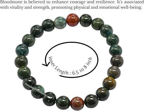 Miniatura 676 de Amazing Gemstone Pulsera de cristal para mujeres y hombres, pulsera de cristal curativo de protección, pulsera elástica con cuentas de piedras