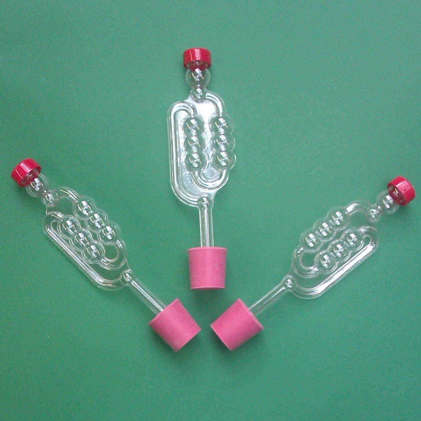 Hioresw Pack of 3 Plastic Airlocks with Bungs for use with Demi-Johns