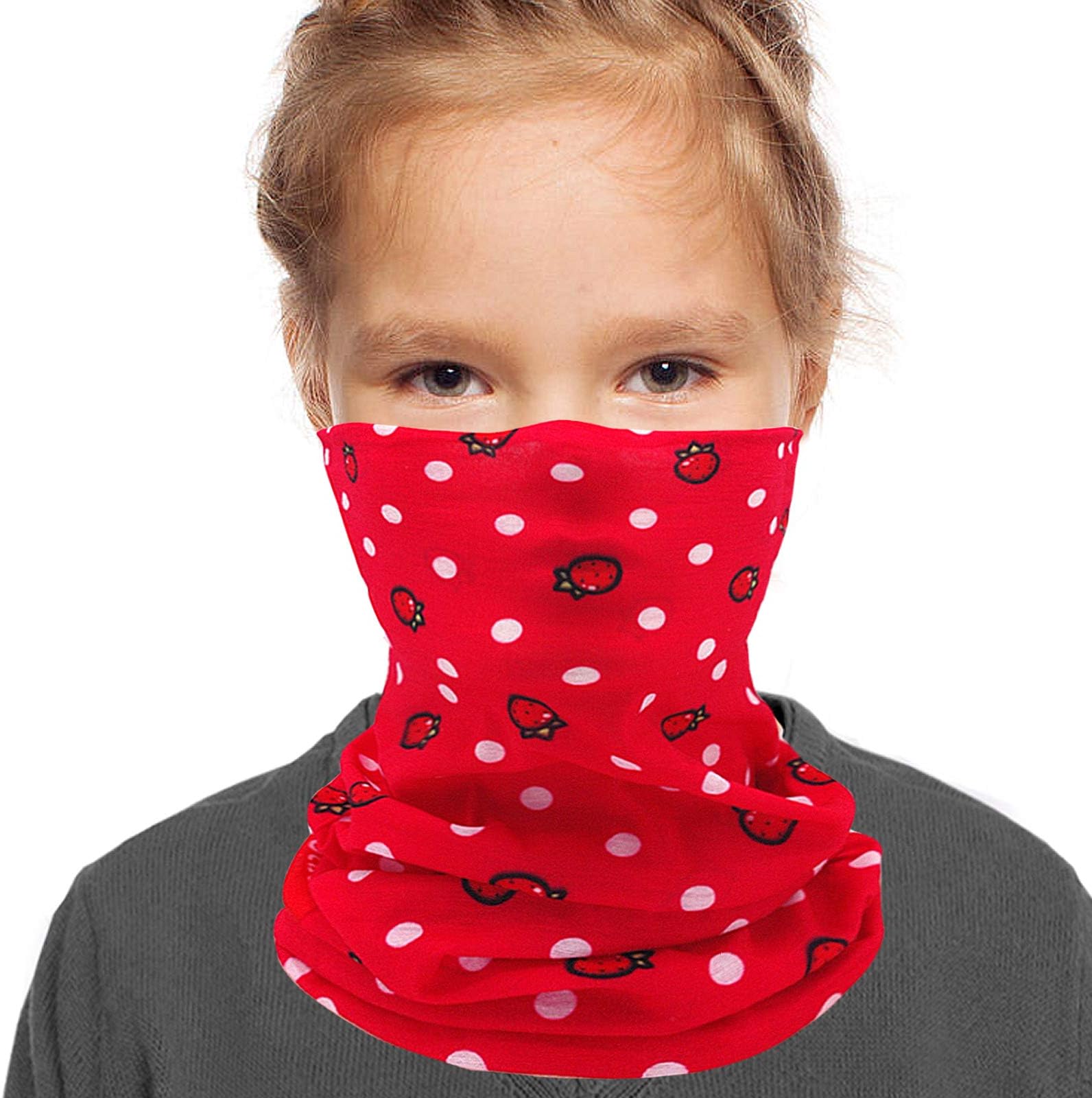 Neck Gaiter Face Mask for Kids Boys Girls - Breathable Windproof UV Protection