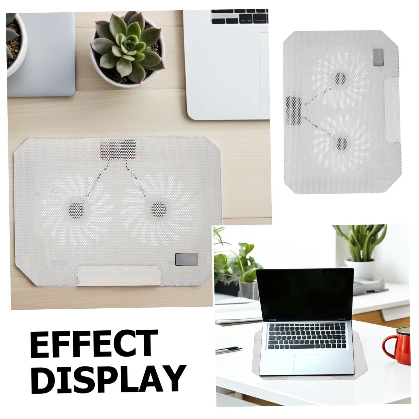 staffa di raffreddamento del computer dispositivo di raffreddamento portatile regolabile staffa di raffreddamento per laptop cuscinetto di raffreddamento regolabile plastica bianca