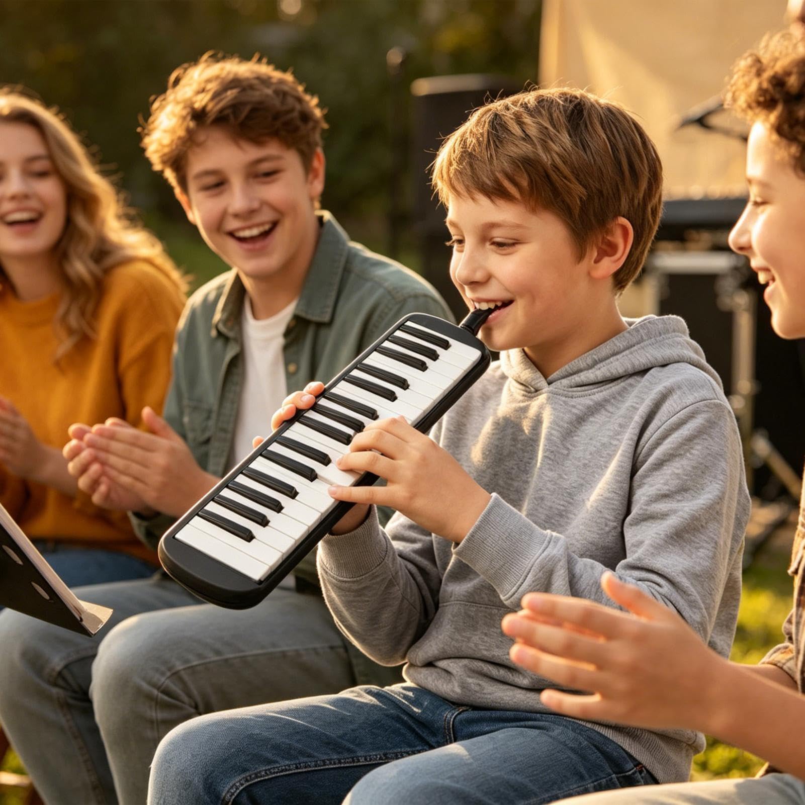 Melodica 32 Klawiszy 32-Klawiszowy Keyboard Perkusyjny Dla Początkujących Z | Instrumenty Muzyczne Dla Edukacji, Klasy, Domu, Podróży, Dorosłych,