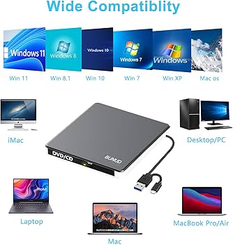 Amazon.com: External DVD Drive, USB C Superdrive for Apple USB 3.0