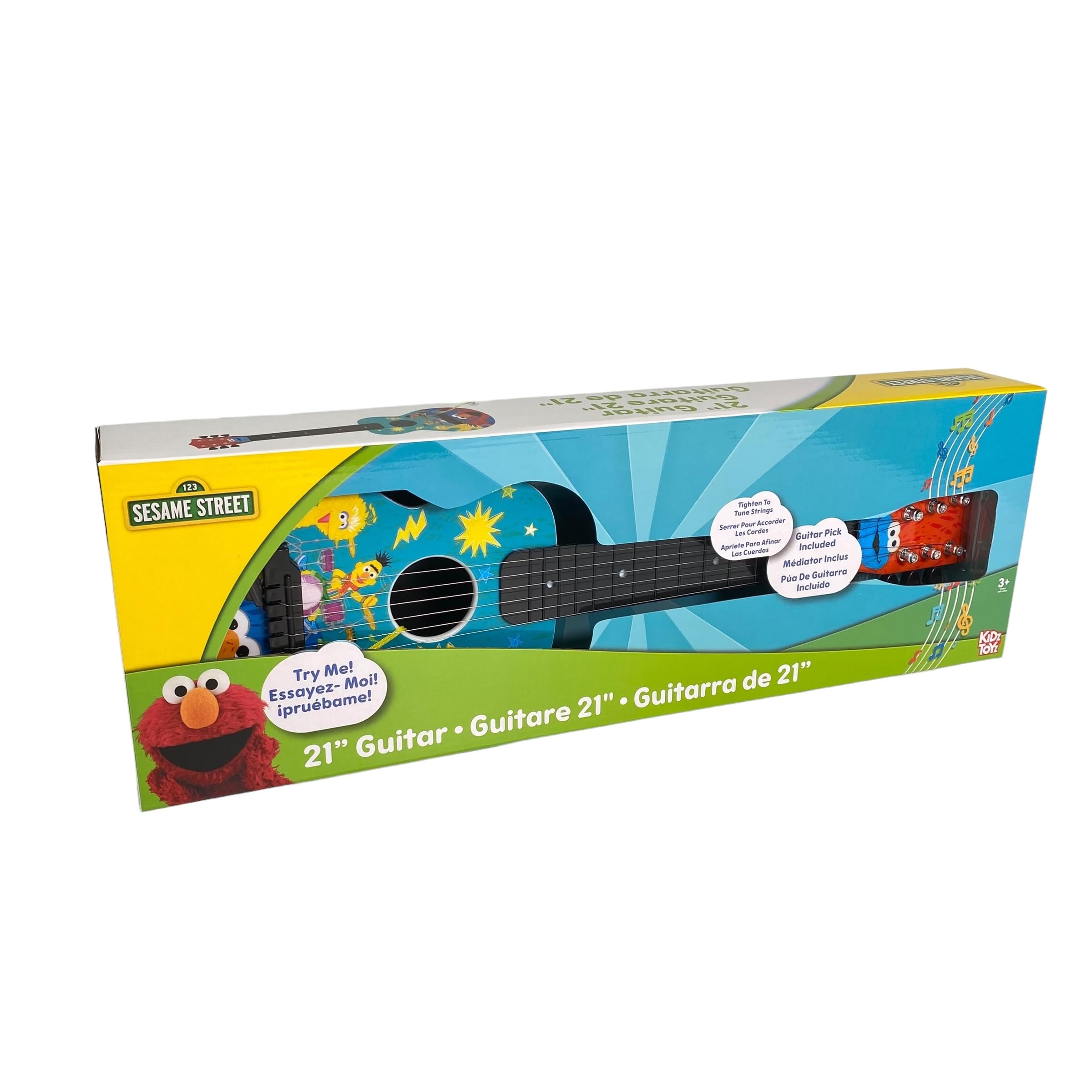 Sesame Street Kids Guitar - Small Plastic Portable Learn to Play Guitar Musical Education Learning Toy for Toddlers and Preschoolers