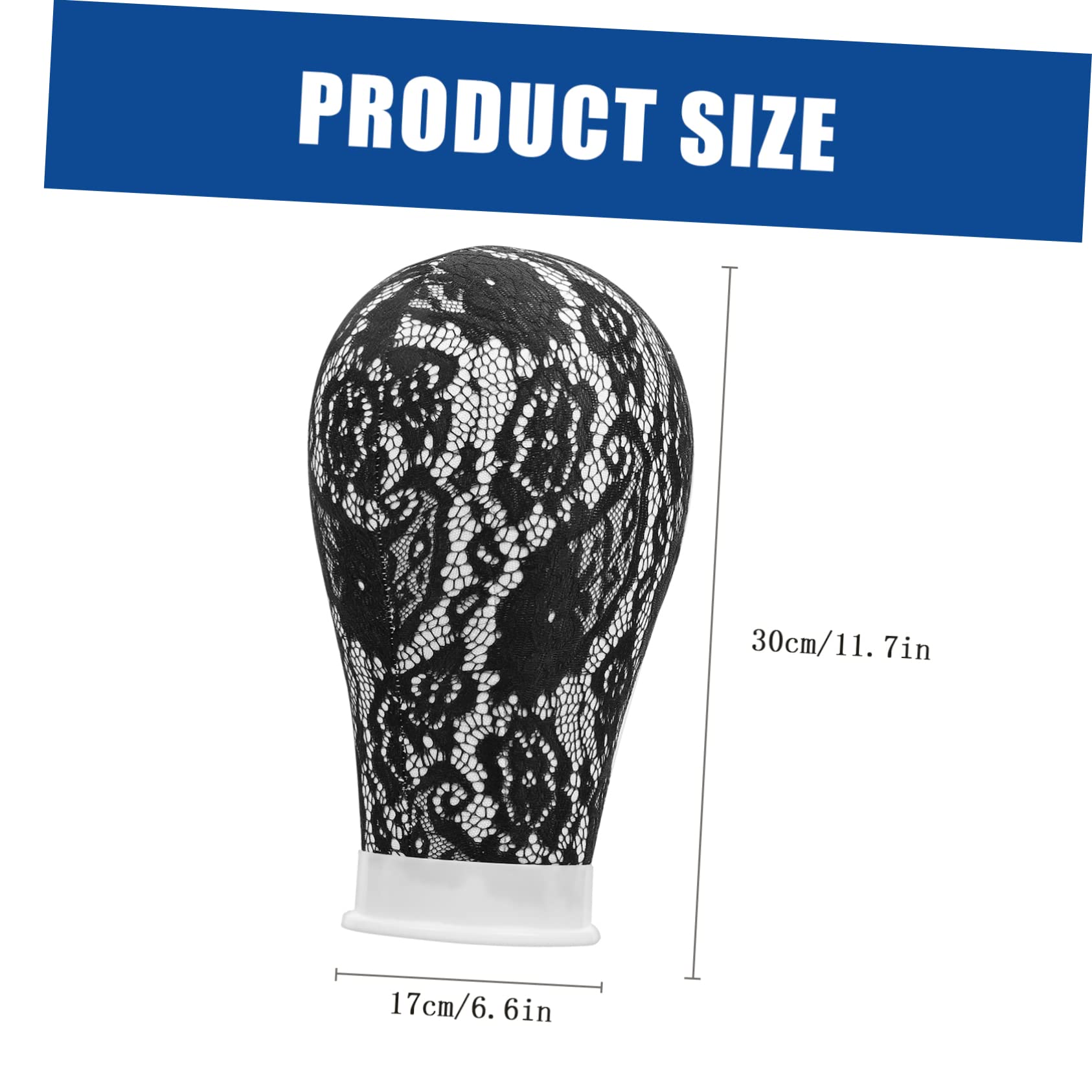 Ipetboom 1 Set Canvas Block Head Wig Head Mount Hair Braiding Stand for Wig Making