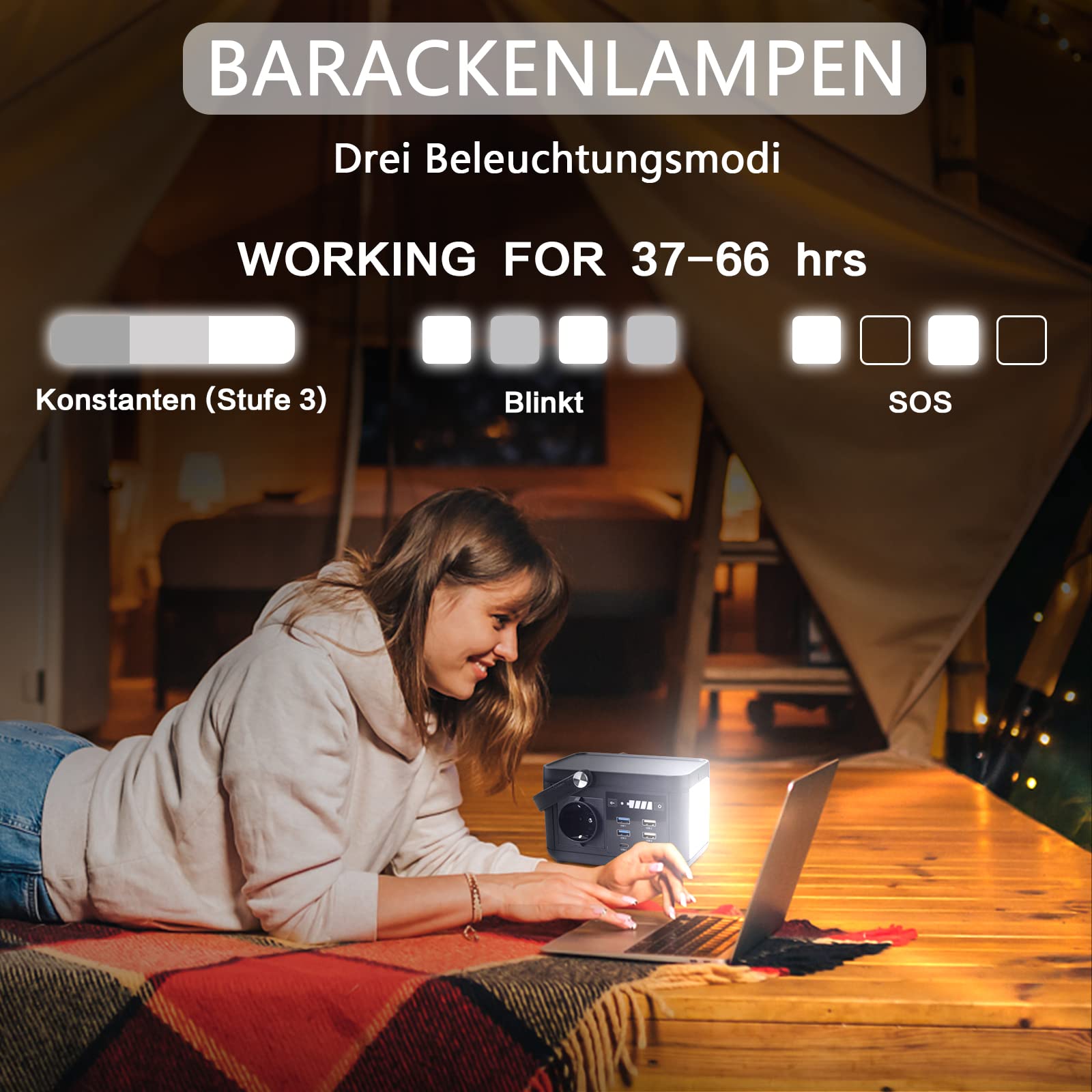SBAOH Tragbare Powerstation 88.8Wh Tragbares Netzteil 24000 mAh / 3.7 V Lithiumbatterie,Stromversorgung, Solargeneratoren für Camping, Autofahrten, Notstrom