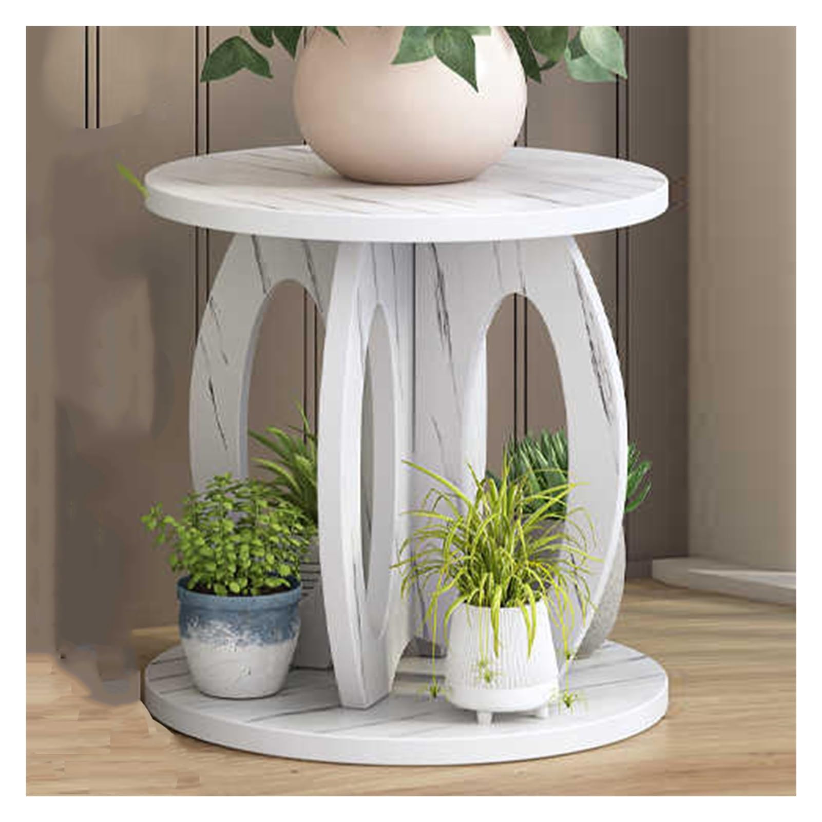 YUANCHUTOP Multifunctional 3-Tier Plant Stand - Stylish Indoor/Outdoor Flower Display Rack for Balcony, Garden, and Home Decor (Color2, 40x40x43.6cm)