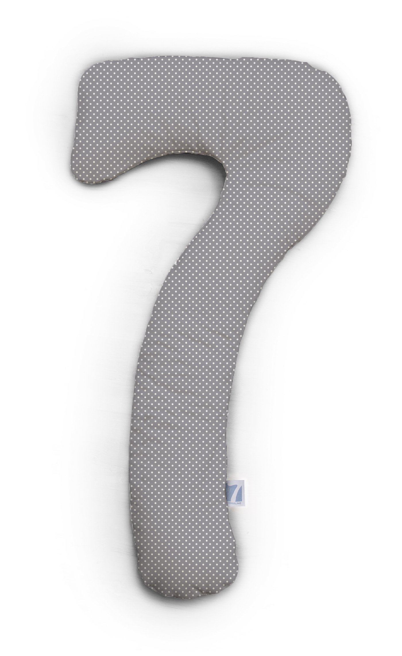 Theraline my7 - Almohadilla para personas que duermen de lado, Dessin 33, Punkte Grau, aprox. 150 x 80 cm