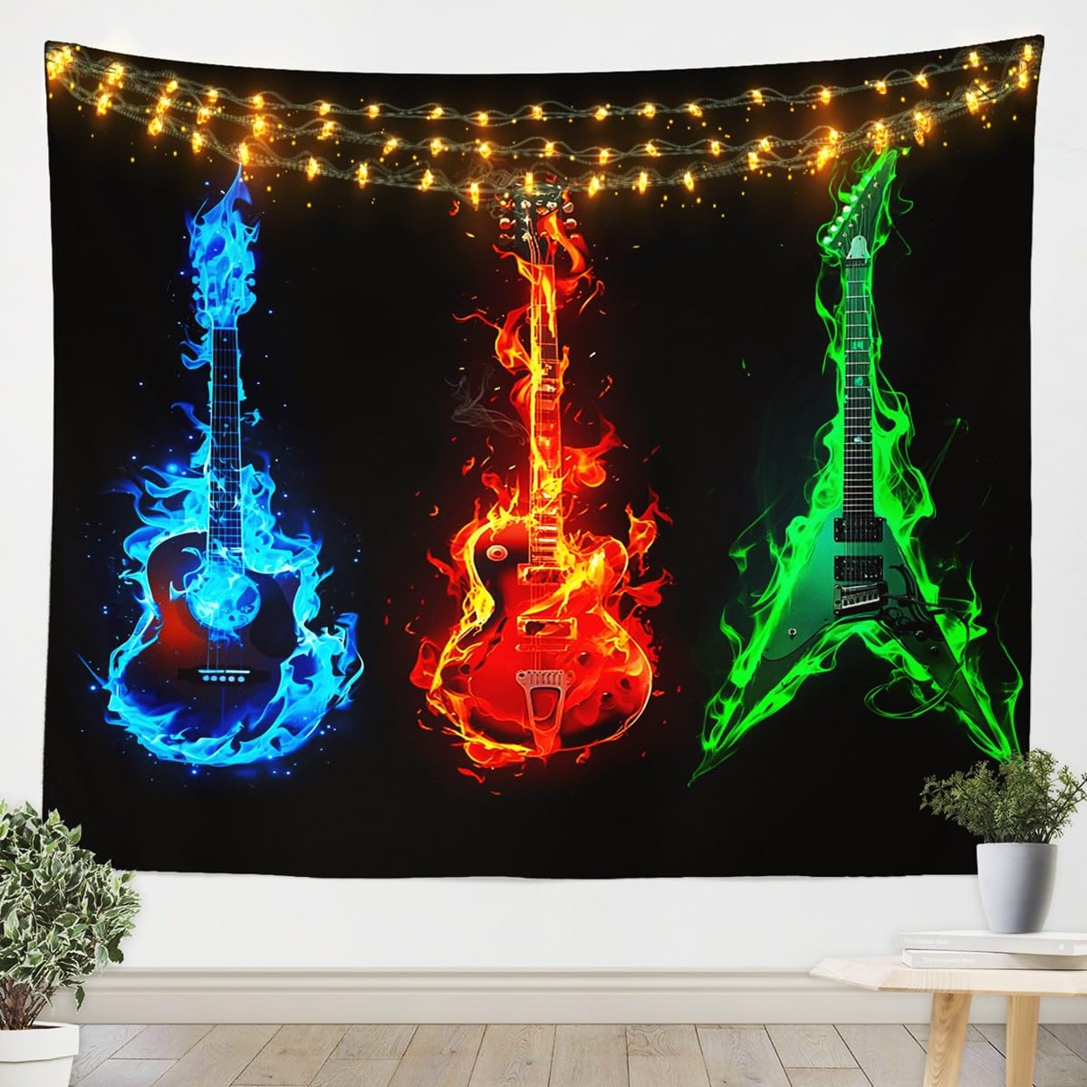 Amazon.com: 3D Electric Guitar Wall Hanging Art Burning