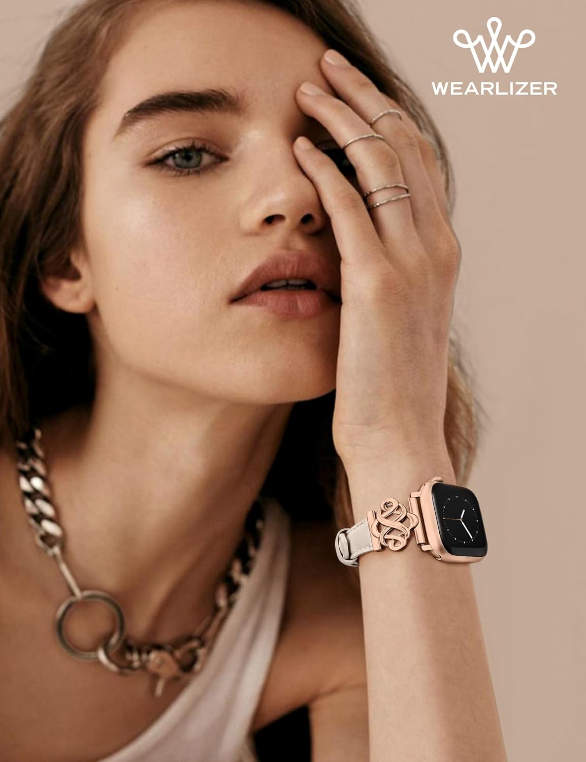 Wearlizer Slim Leather Band Compatible with Apple Watch Bands Women 38/40/41/42/44/45/46/49mm, Fancy Dressy Designer Thin Strap with Celtic Knot for iWatch Series 11 10 9 8 7 6 5 4 3 SE/Ultra 3 2 1 - Image 6