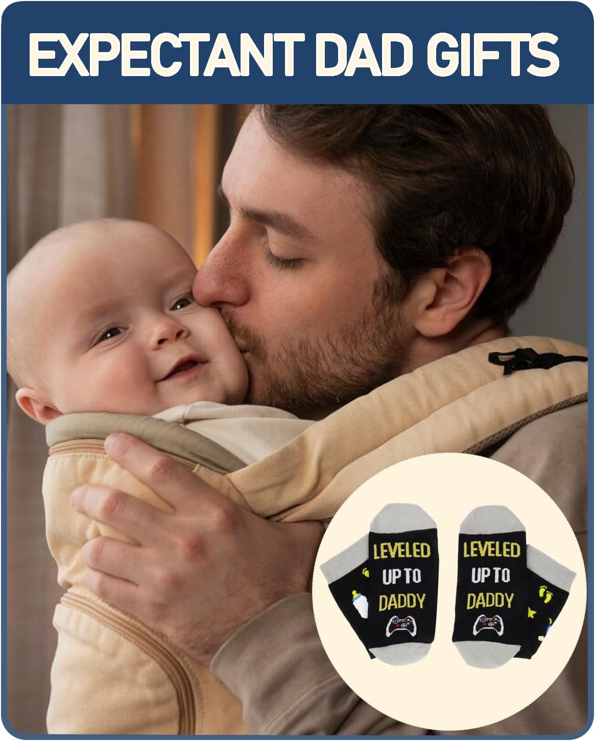 First Time Dad Gifts, Expectant Dad Gifts, Father to Be Gift Socks - Image 2