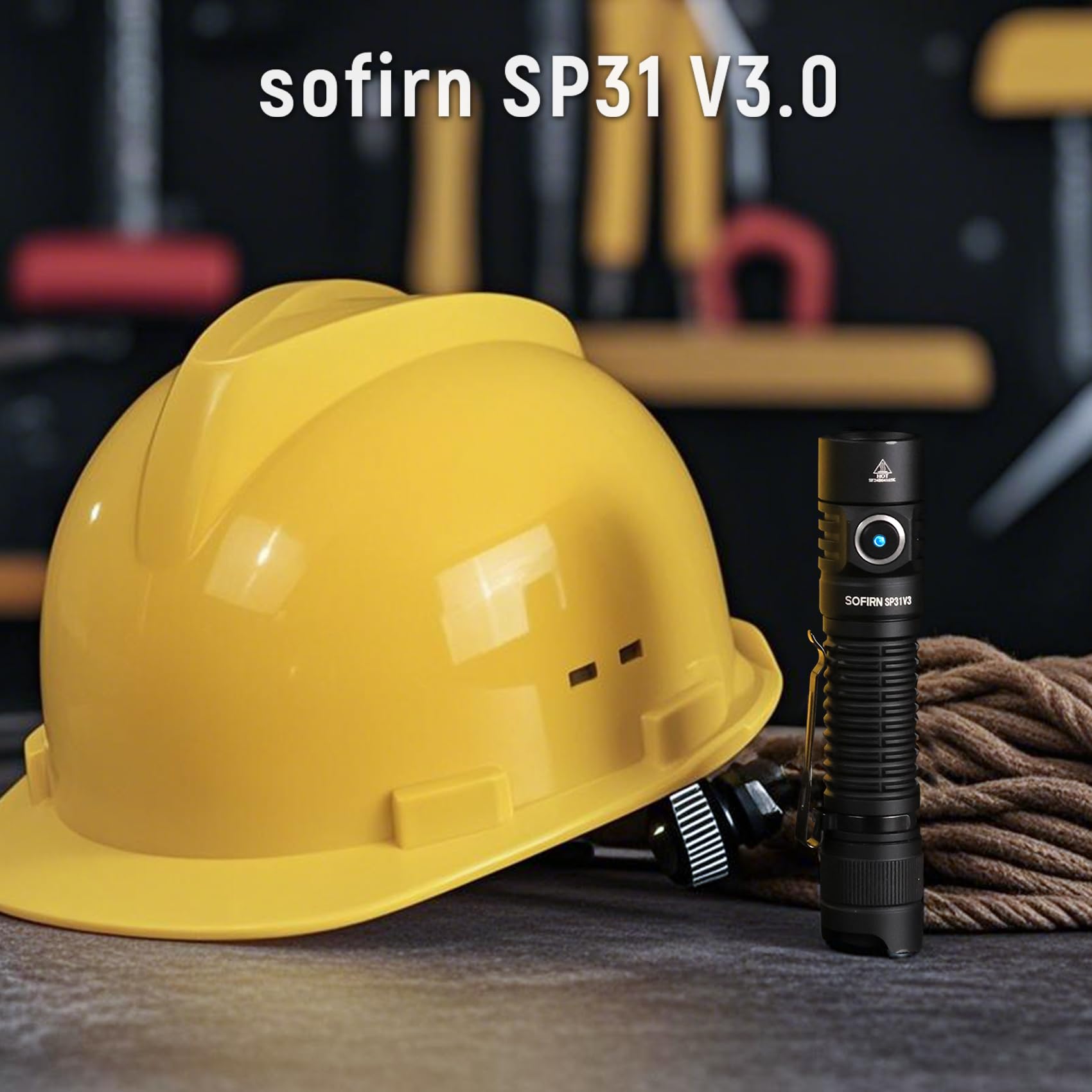 sofirn SP31V3 Lampe Torche Tactique 2000 Lumens Rechargeable | Portée 269m, double interrupteur, charge USB-C, aluminium aéronautique, lampe de poche pour camping randonnée