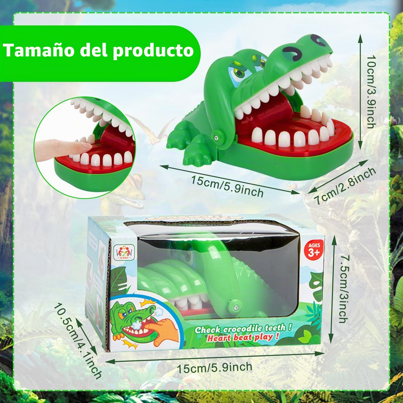 Juguete Cocodrilo Dientes - Juego de Mesa y Habilidad para Niños a Partir de 3 Años - Regalo Familiar
