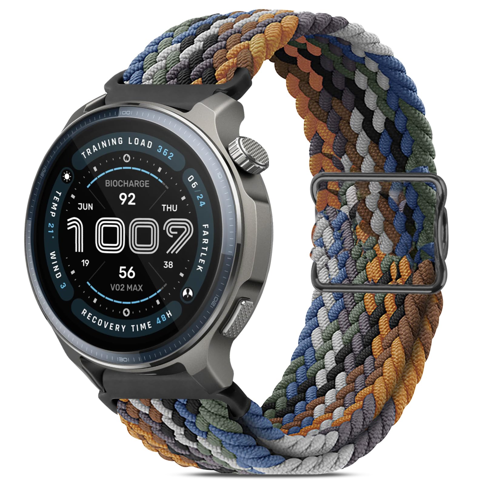 22 mm Nylon Strap Compatible with Amazfit Balance 2/Balance/Amazfit Bip 6/Bip 5/Cheetah/Cheetah Pro/GTR 4/GTR 3, Elastic Magnetic Buckle Bracelet, Sports Bands for Men Women | Pulsera Hebilla Magnética Elástica para Amazfit Cheetah/Cheetah Pro/GTR 4/GTR 3, Bandas Deportiva para Hombre Mujer