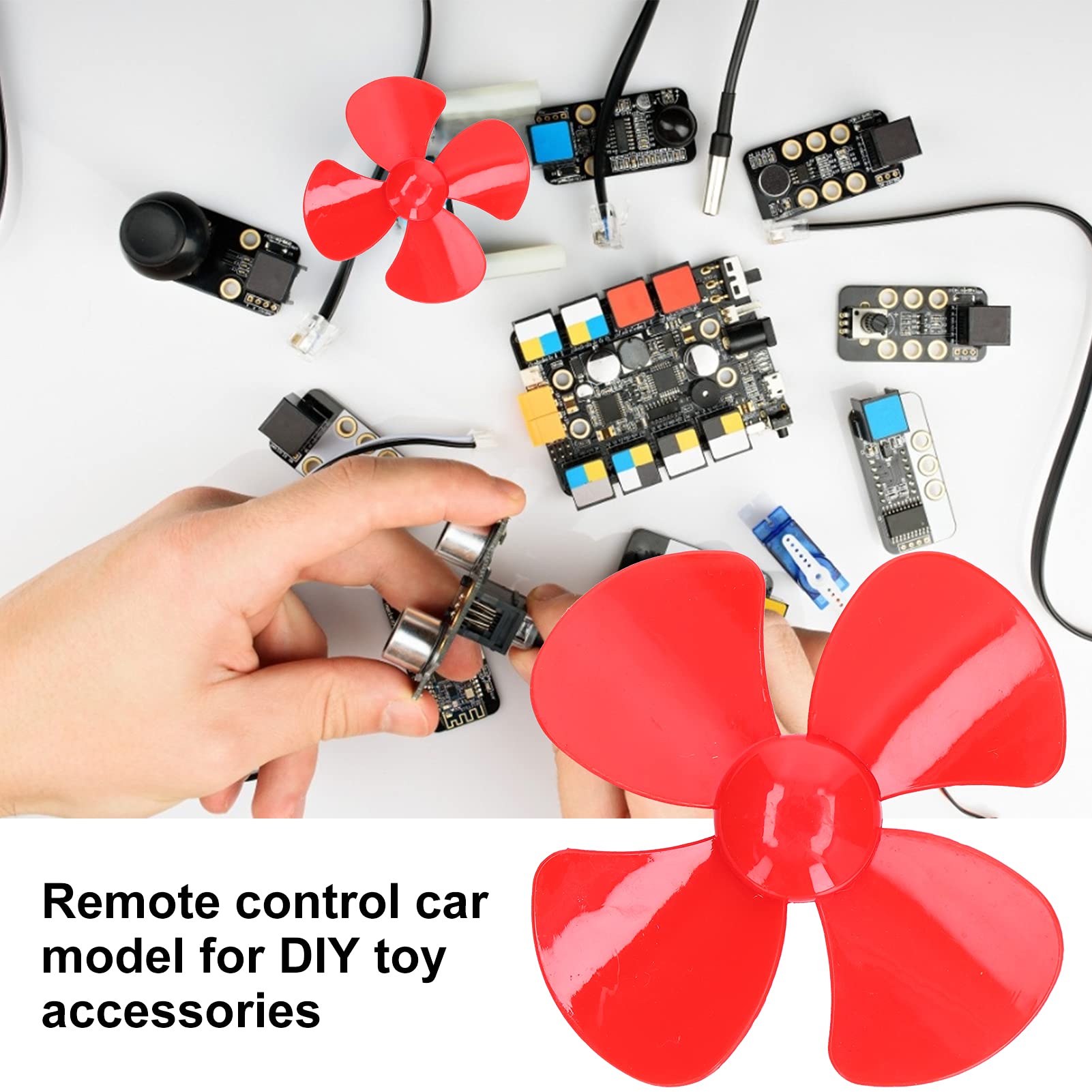 Lot De 10 Hélices à Quatre Pales En Plastique Pour Voiture Télécommandée - Diamètre Extérieur : 40 Mm, Trou Intérieur