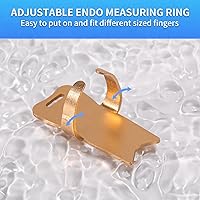 Vista 6 de Annhua Finger Ruler - Anillo de medición endodóntico de aluminio morado, instrumento de medición de conducto radicular dental de 1.4 in, 1,4