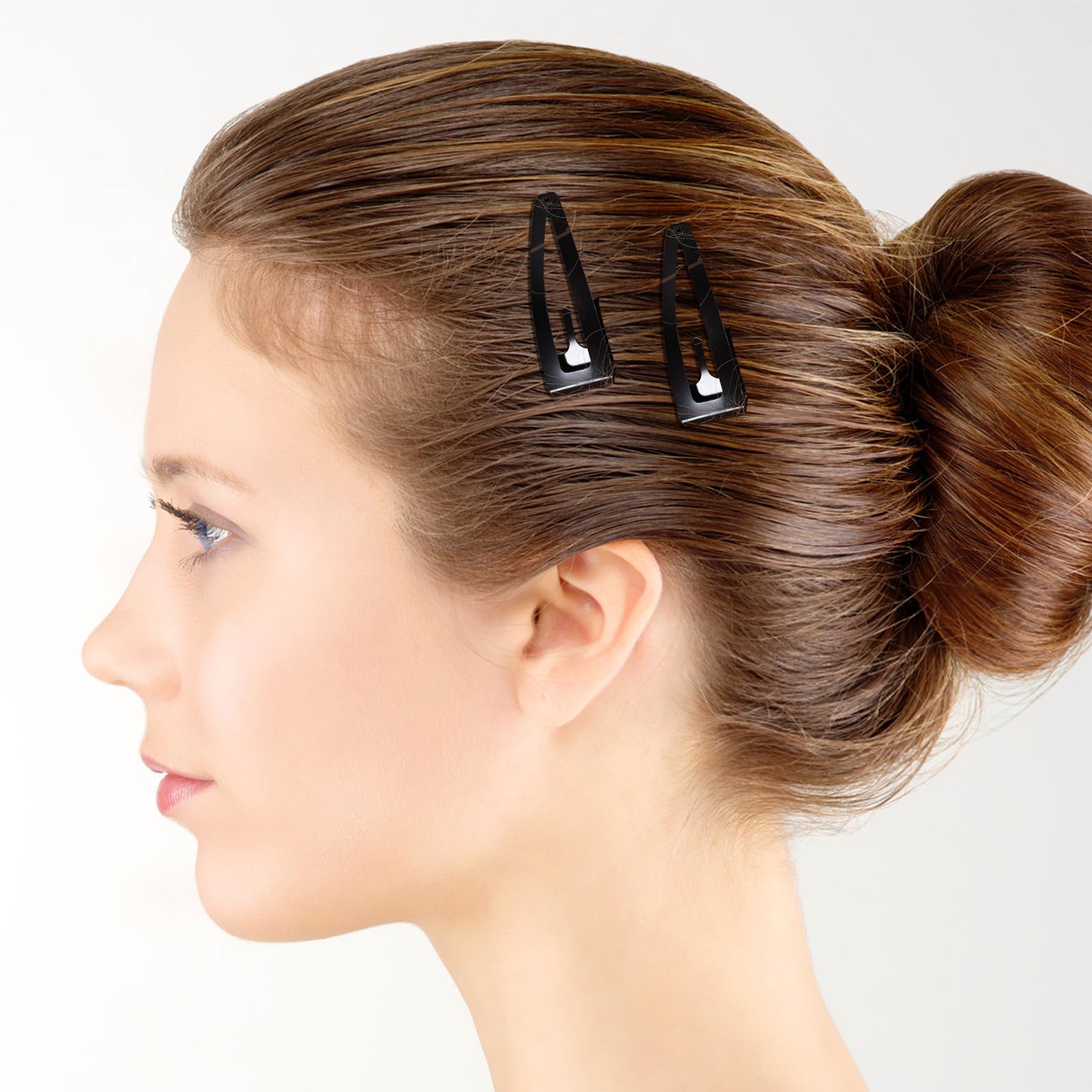 Uonlytech Metall Haarnadeln 40 Stück mit Schnappverschluss Kleine Haarspangen für Mädchen und Frauen Robustes Haarstyling Zubehör für Alltag und Besondere Anlässe