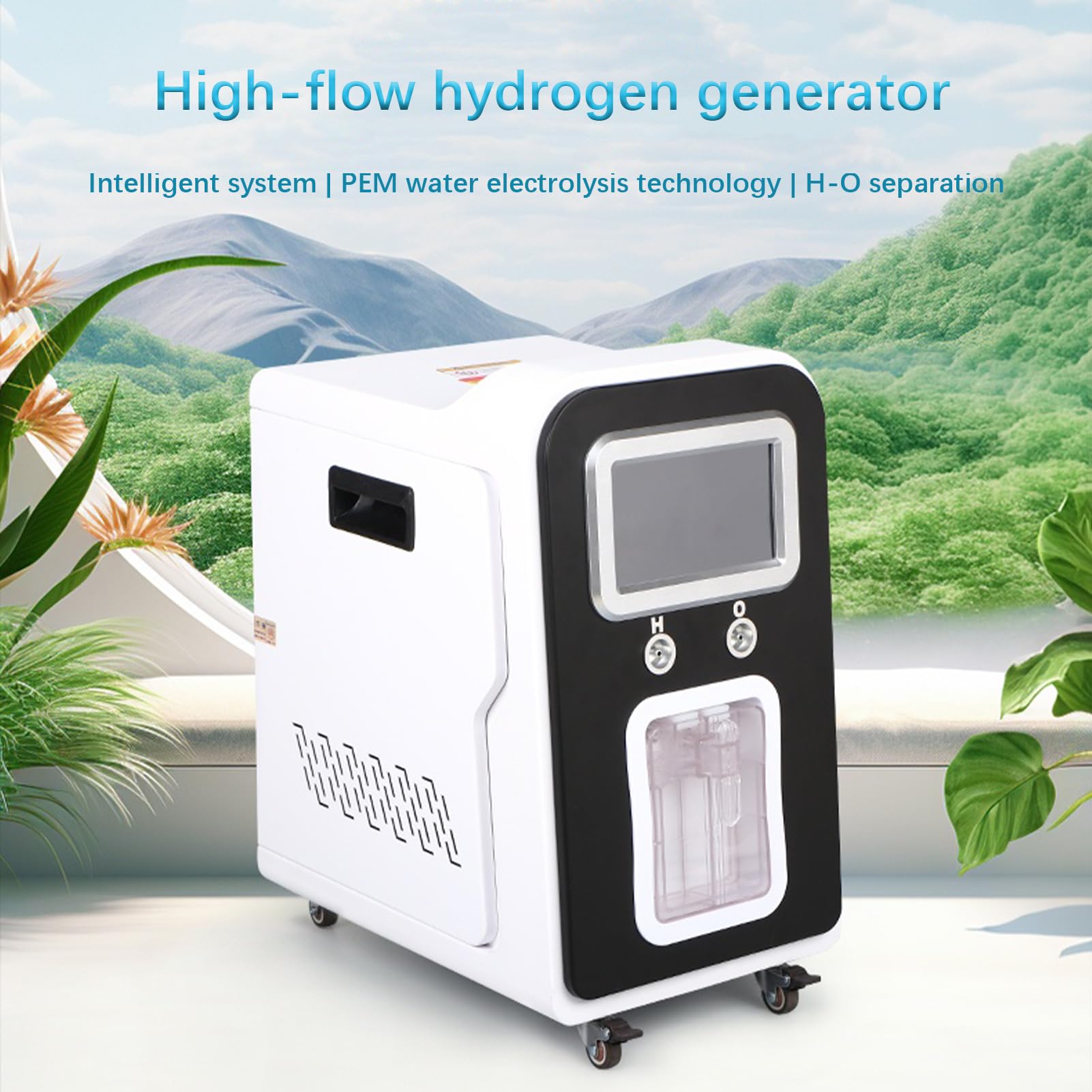 Urządzenie do inhalacji wodorem 1500-3000 ml/min, przenośny generator wodoru o wysokim przepływie, inhalator o czystości 99,99% z podwójnym wyjściem, wykrywanie TDS 1500ml/min