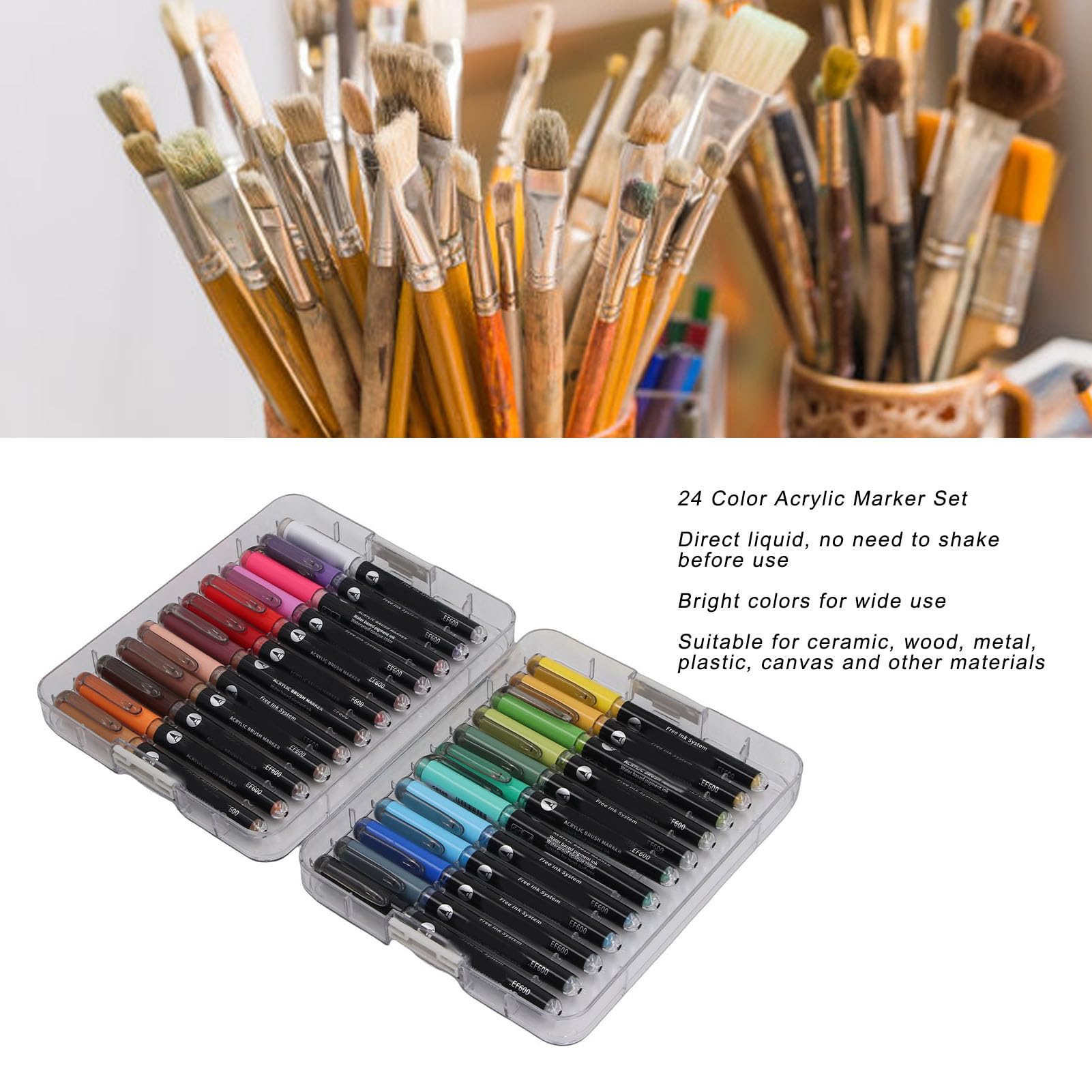 Tnfeeon Pennarelli Acrilici per Artigianato Artistico Fai da Te Tessuto Roccia Vetro Legno Libri da Colorare Forniture Artistiche per Aula Regalo Regalo di Apprezzamento per l'insegnante Pennarelli