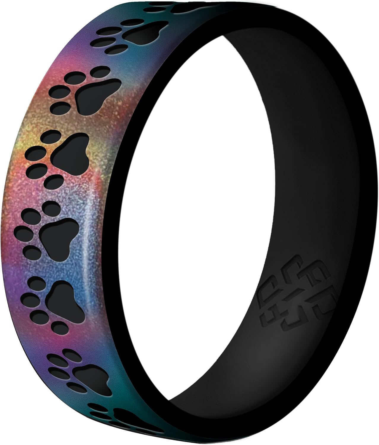 Knot Theory Cat Paws Silicone Ring for Men Women - Breathable Comfort Fit 6mm Bandwidth
