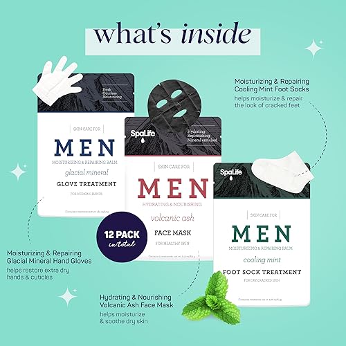 Miniatura 9 de Spa Life - Bálsamo reparador hidratante de menta refrescante para hombre para los pies de trabajo calcetín de pie 3 pares