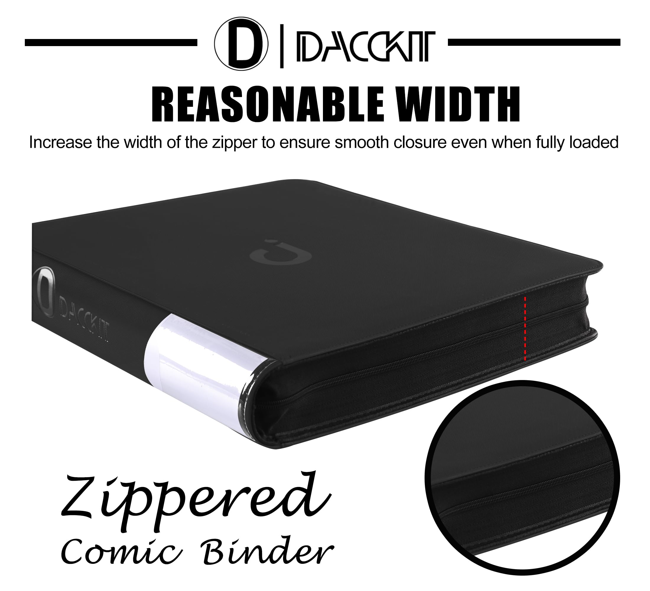 D DACCKIT Classeur de bandes dessinées, album de bandes dessinées avec pochettes pour bandes dessinées ordinaires et bandes dessinées, emballé et emballé – Classeur de rangement pour 24 bandes